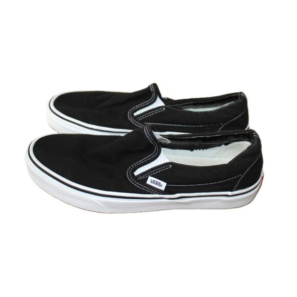 VANS Classic Canvas Skateboard Slip-On Shoes, Black Unisex - Size M9.5/W11 - Picture 13 of 14